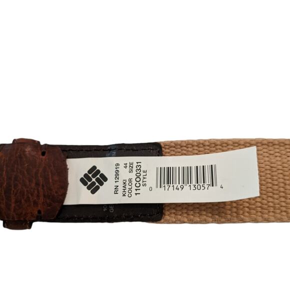 Columbia Canvas and Leather Belt size 44 - Picture 4 of 5